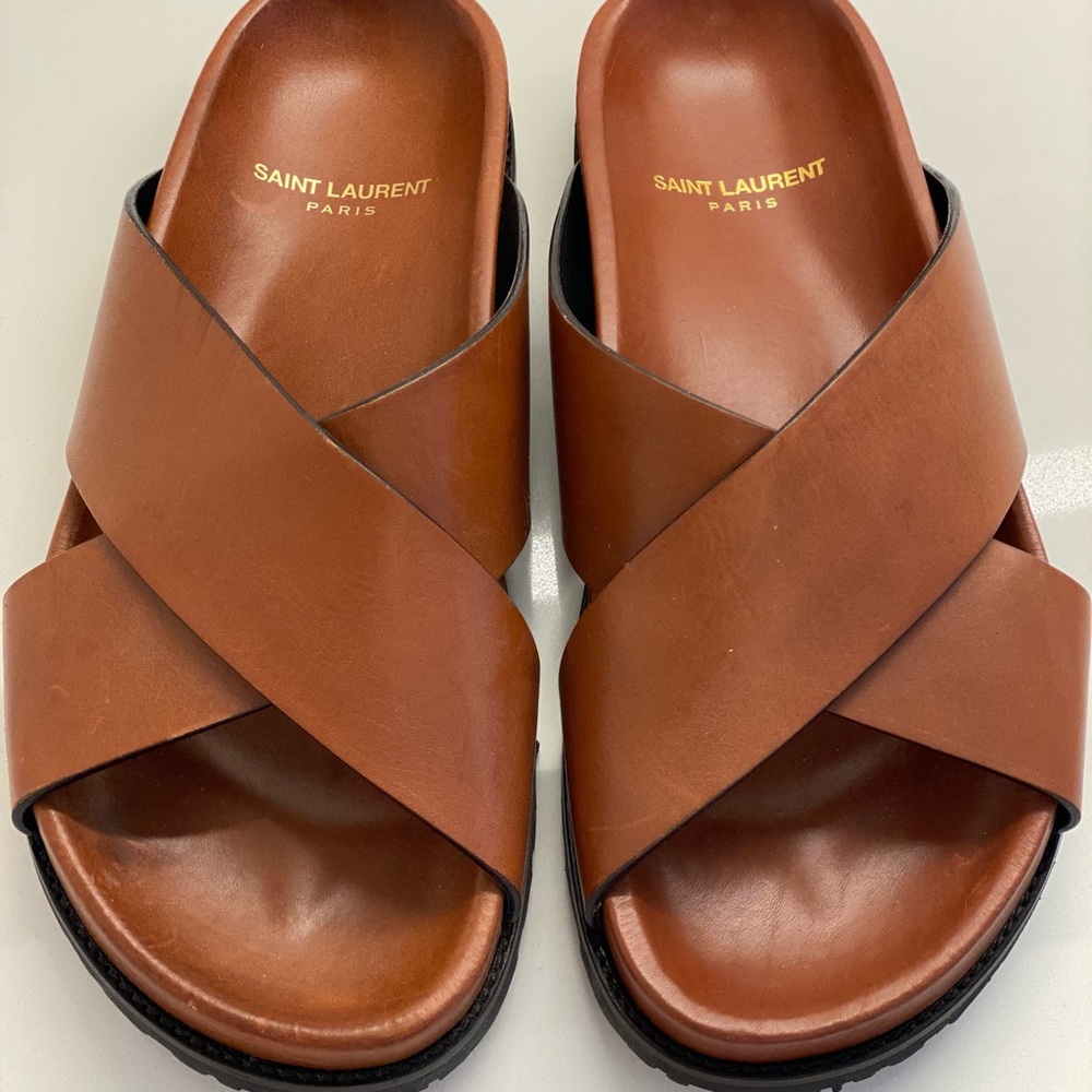 PRICED TO SELL! 💯 authentic Saint Laurent slide sandals